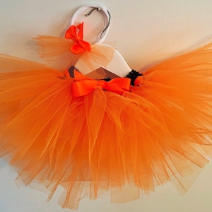 Orange Girl’s Tutu, birthday tutu, Halloween tutu, photo shoot tutu skirt, baby tutu, princess tutu, girls tutu, cakesmash tutu,cake skirt