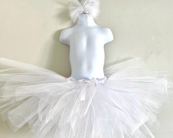 White tutu, bridesmaids tutu, wedding tutu, nativity tutu, birthday tutu, photo shoot tutu, cake smash tutu, angel tutu