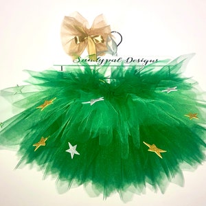 Christmas tutu, Xmas tree tutu, decorated tree tutu