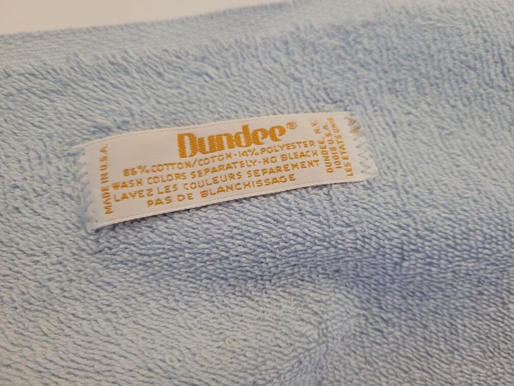 Pair of Vintage Dundee Blue Floral Bath Towels Etsy