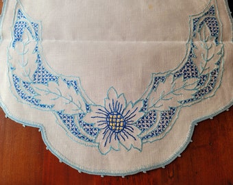 Vintage Hand Embroidered Table Runner