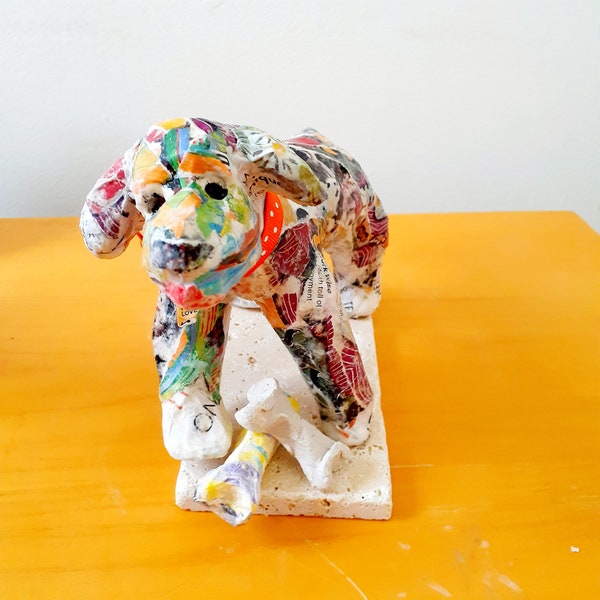 Puppy, Art Figurine, Sculpture, Dog, Paper Mache