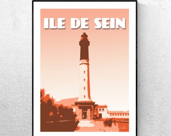 AFFICHE Ile De Sein - Le phare