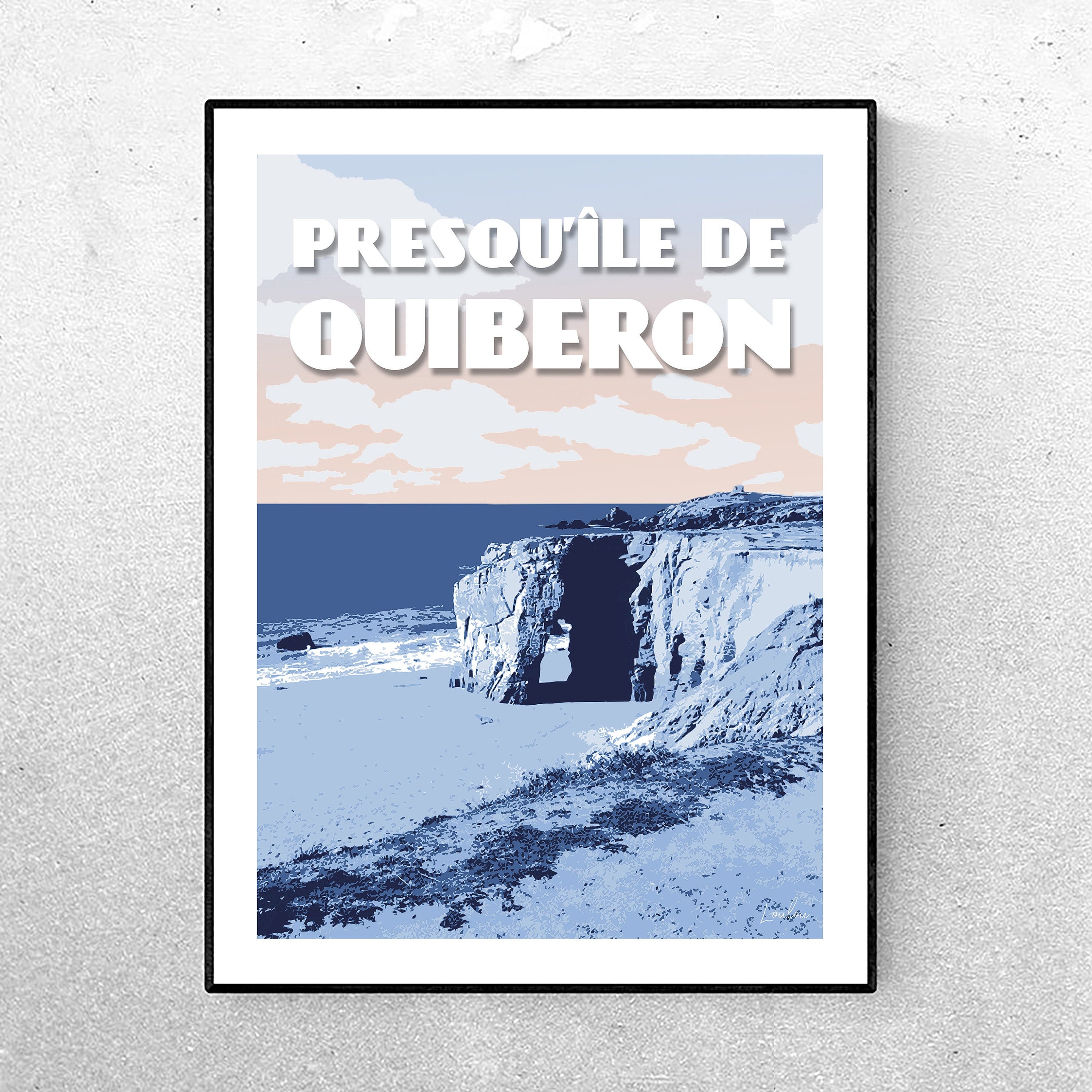 Affiche Quiberon- Presqu'île de Quiberon - Bleu