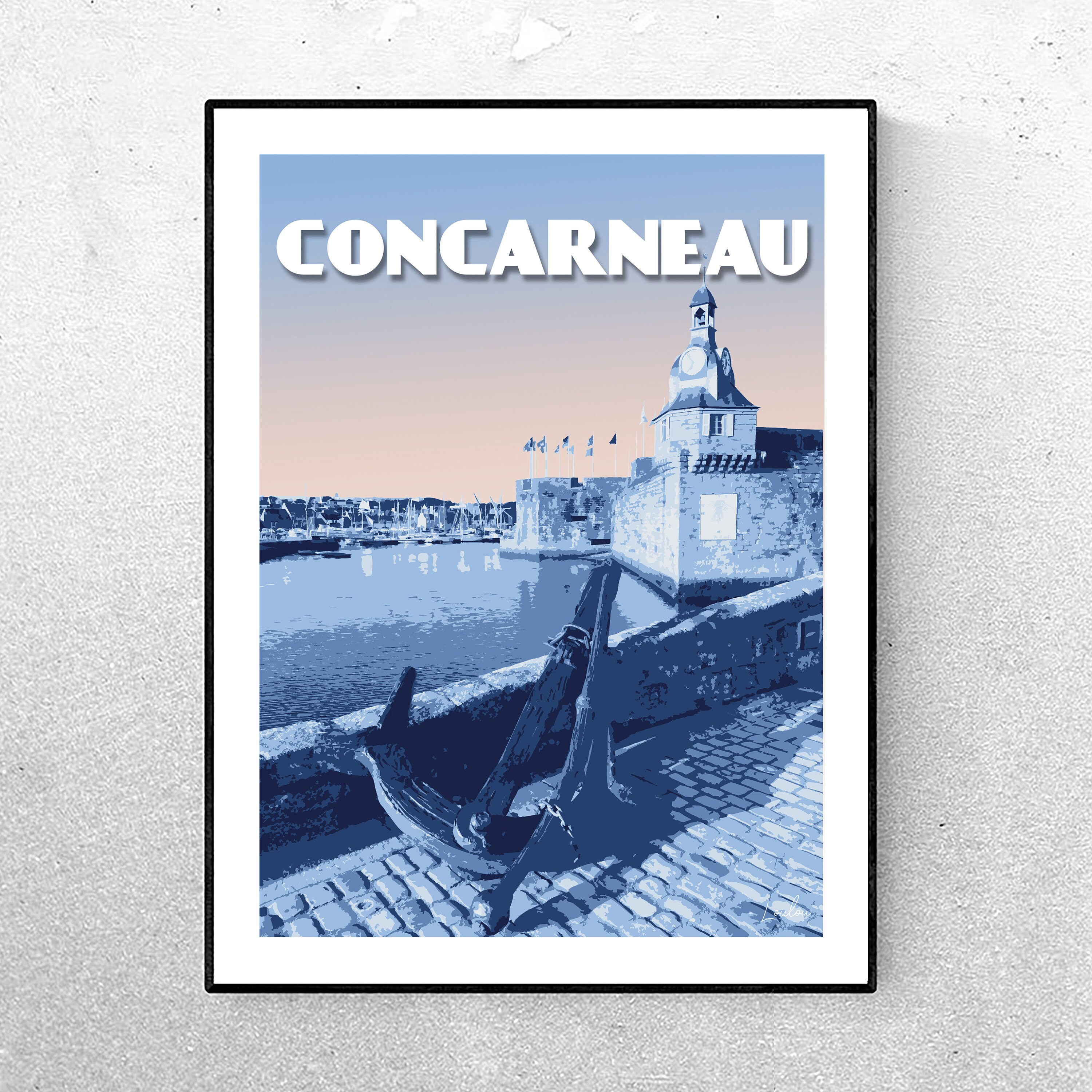 Affiche Concarneau - Bleu