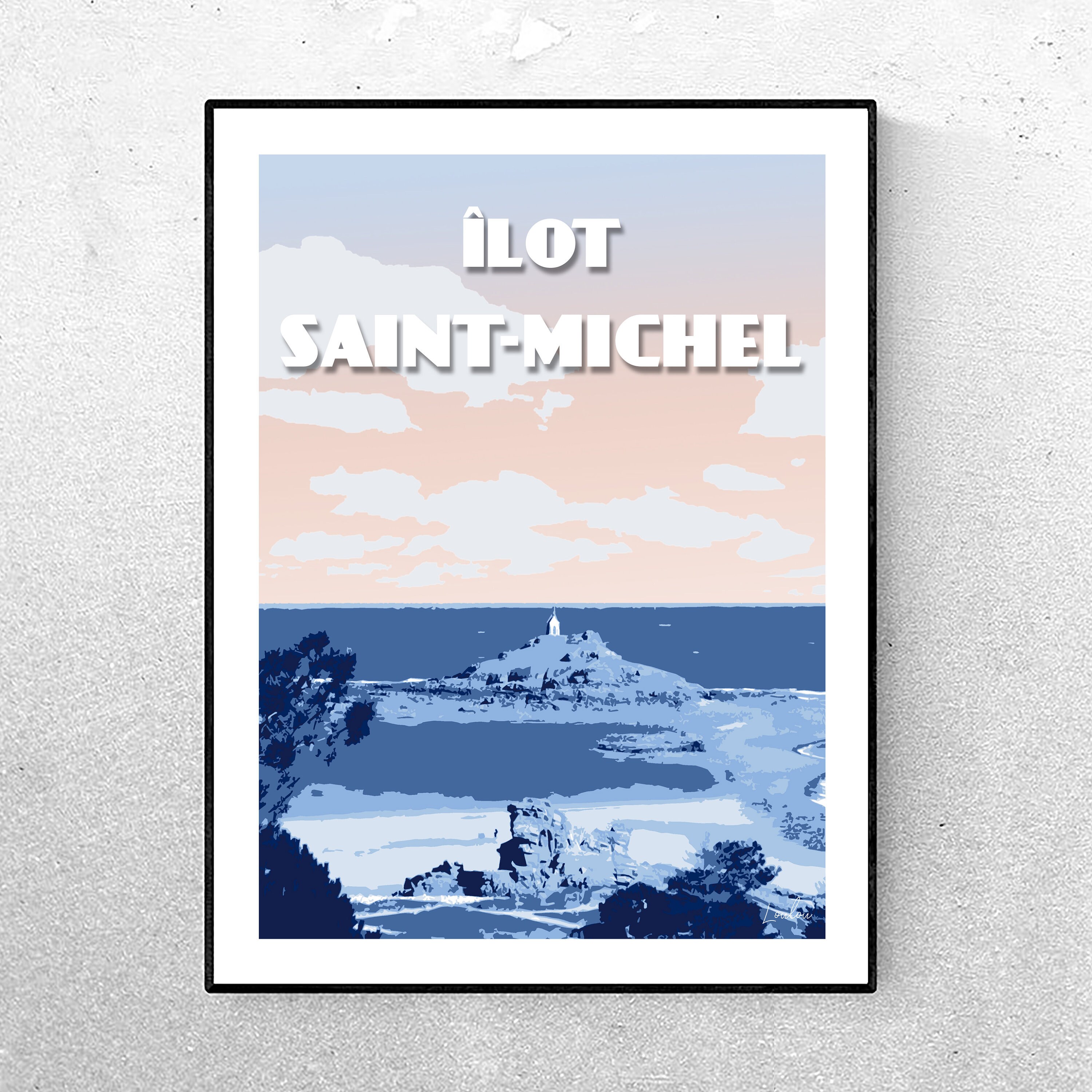 Affiche Îlot Saint-Michel - Bleue