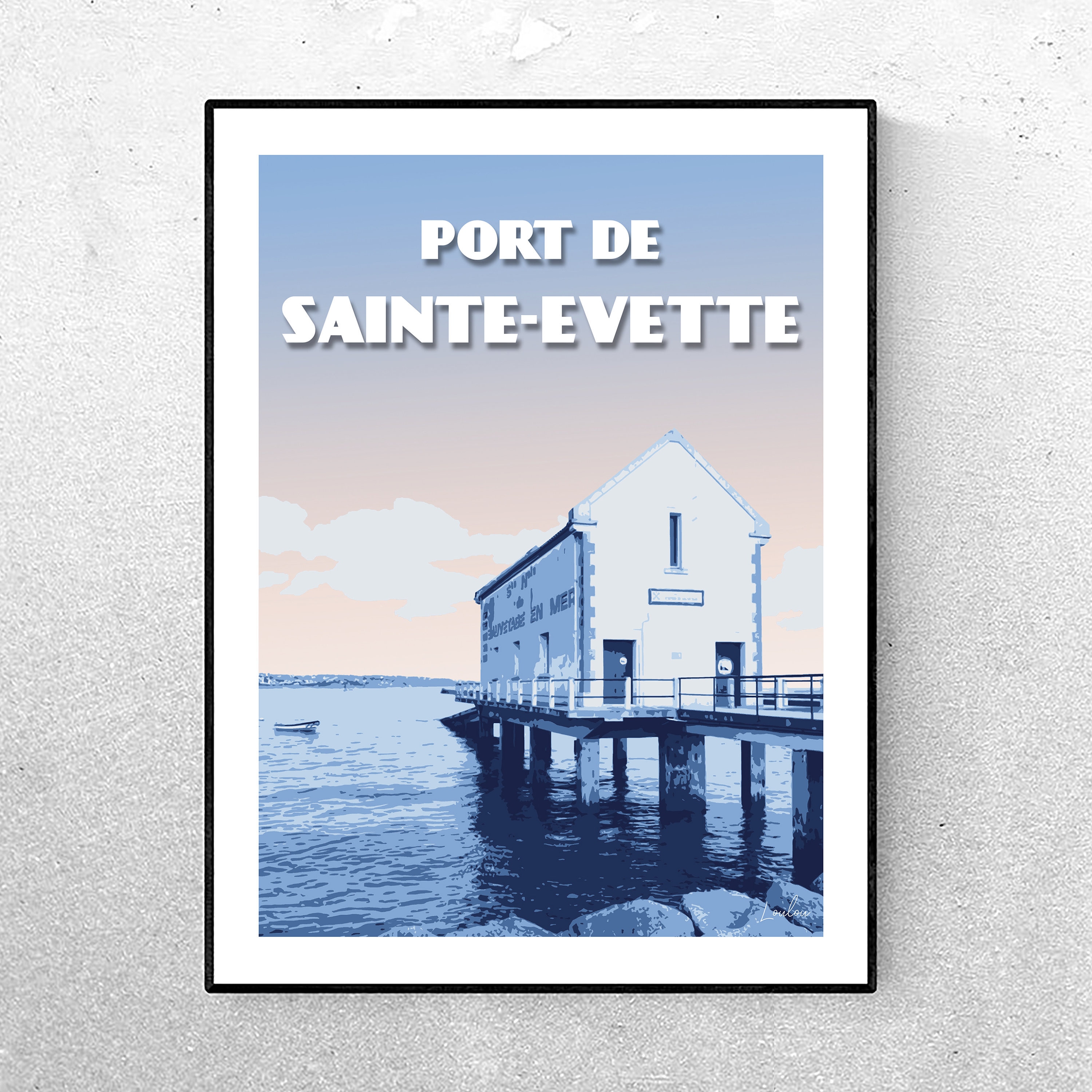 Affiche Sainte-Evette - Bleu