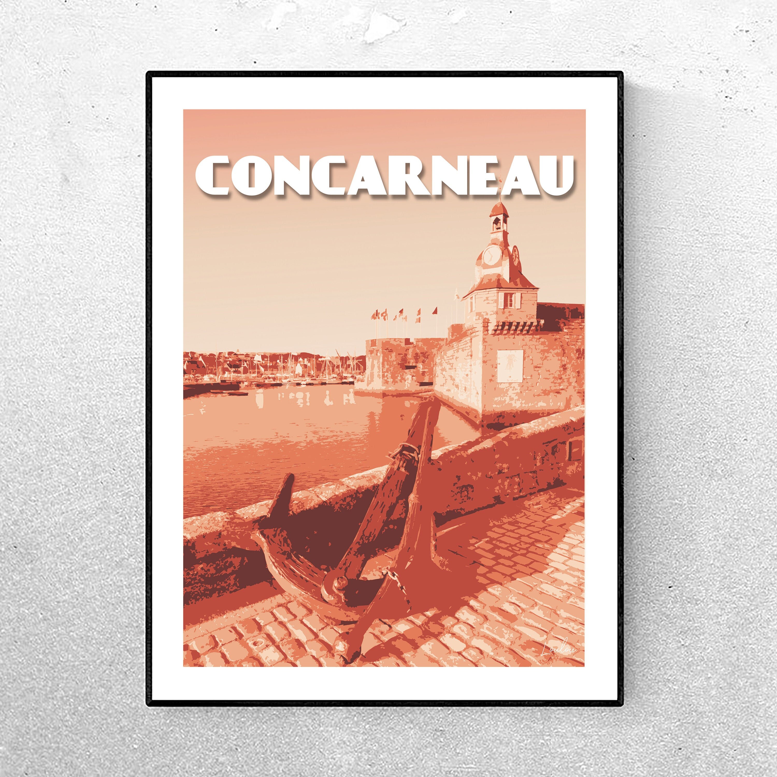 Affiche Concarneau - Orange