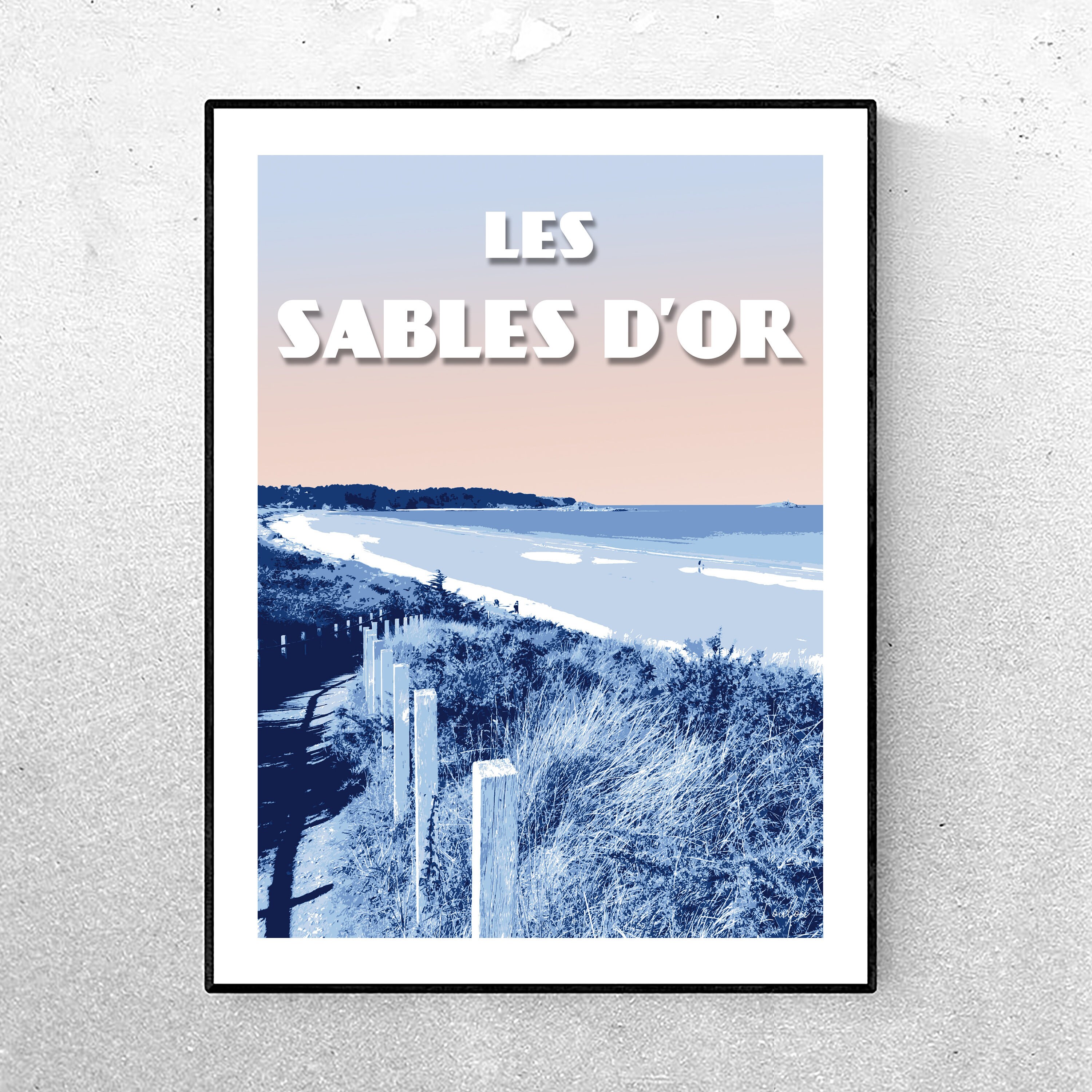 Affiche Les Sables d'or - Bleue