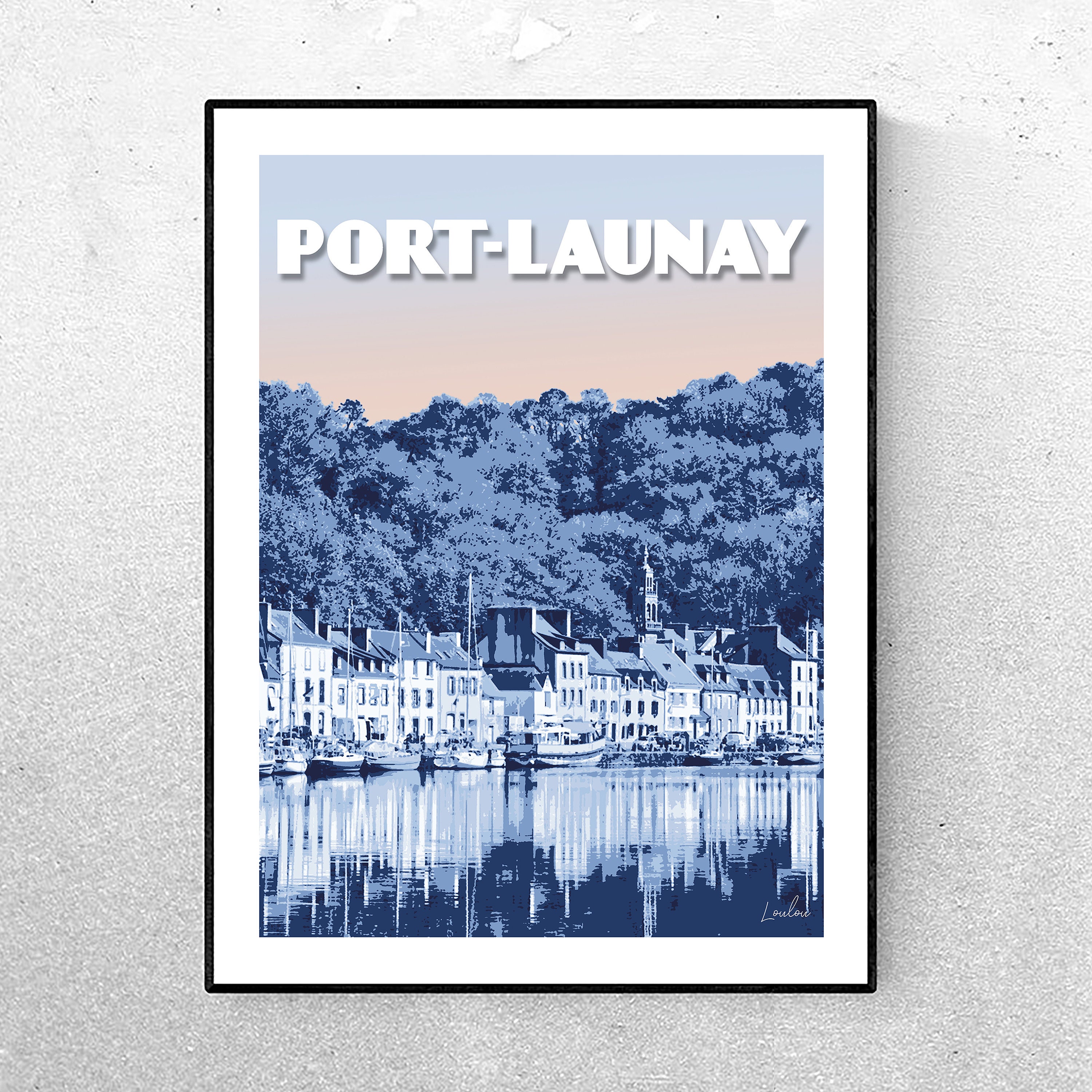 Affiche Port-Launay - Bleu