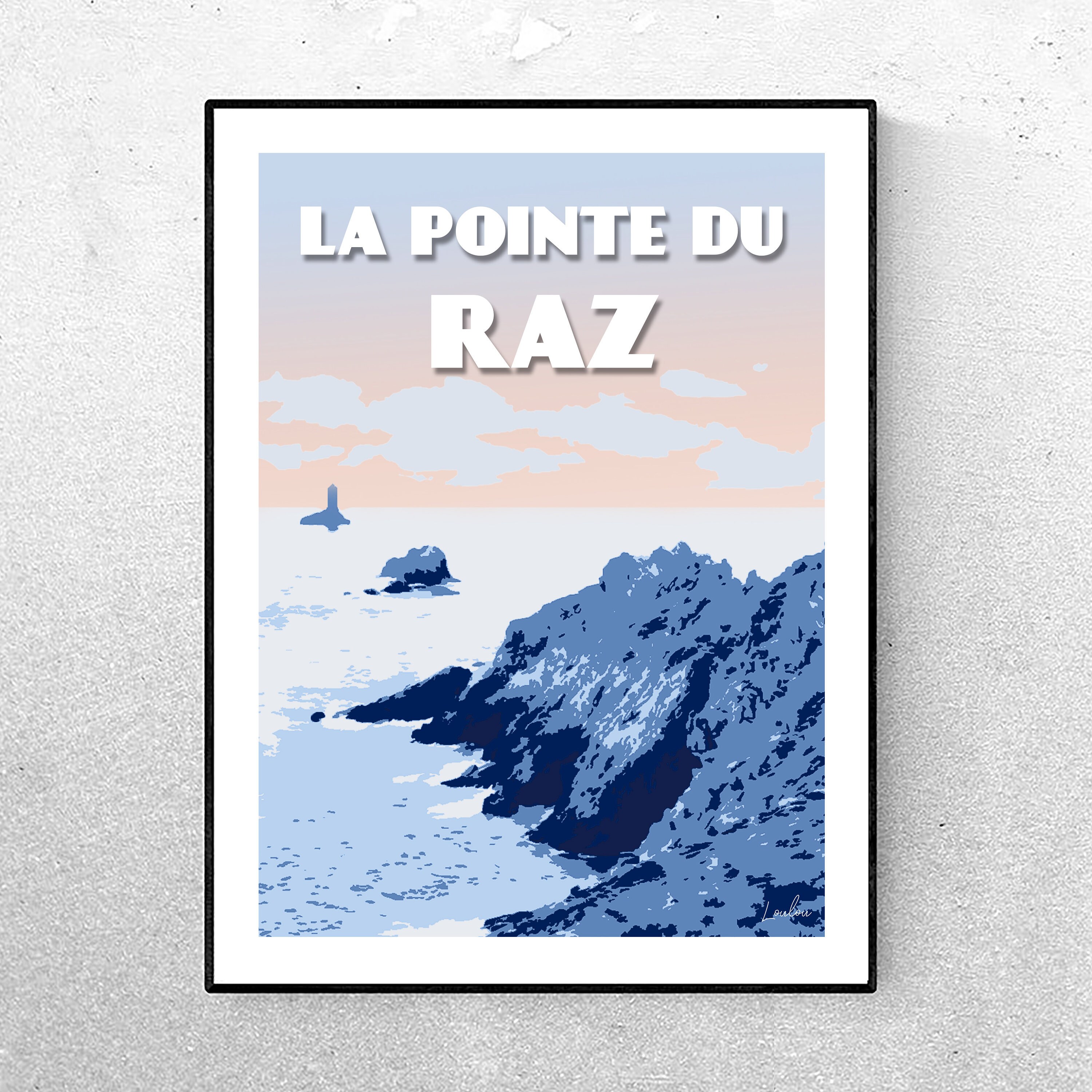 Affiche La Pointe Du Raz - Bleue