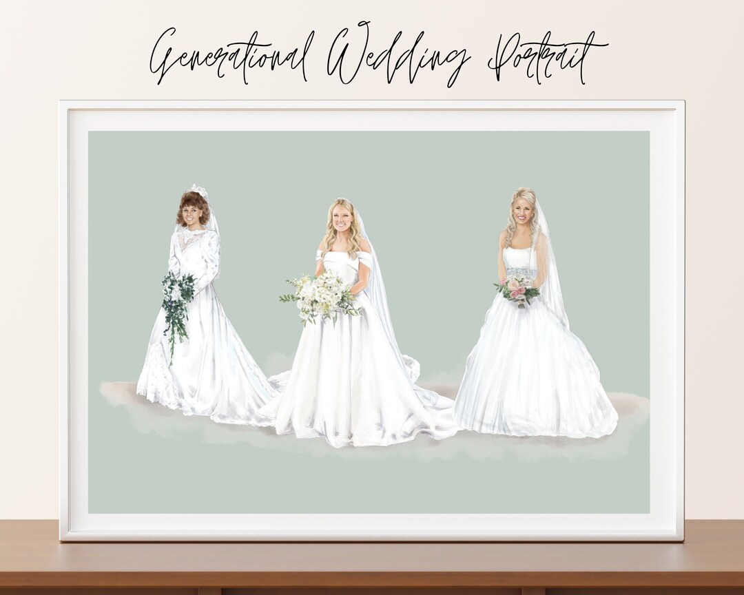 Regalo de madre de la novia personalizado dibujado a mano, abuela