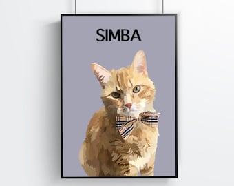 Ręcznie rysowane, spersonalizowane cyfrowe portrety zwierząt! *Tylko plik cyfrowy