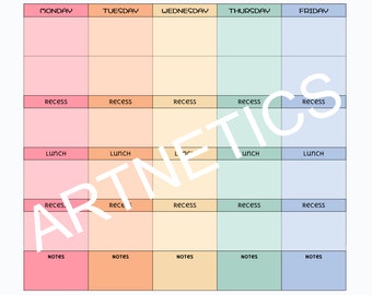 Tygodniowy dokument planowania lekcji / Prezentacje Google / Edytowalny / Motyw tęczy