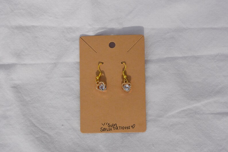 crystal heart earrings