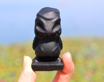 2.5'' Natural Obsidian Carved Demon,Crystal Demon,Creativity Crystal Demon Carving,Crystal Healing Decor,Halloween gift 1PC