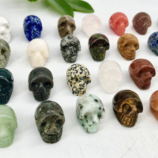 1inch Natural Quartz crystal MINI Skull, Quartz Crystal MINI Skull,Crystal Skull Carving,Crystal Healing Decor,Crystal Gifts