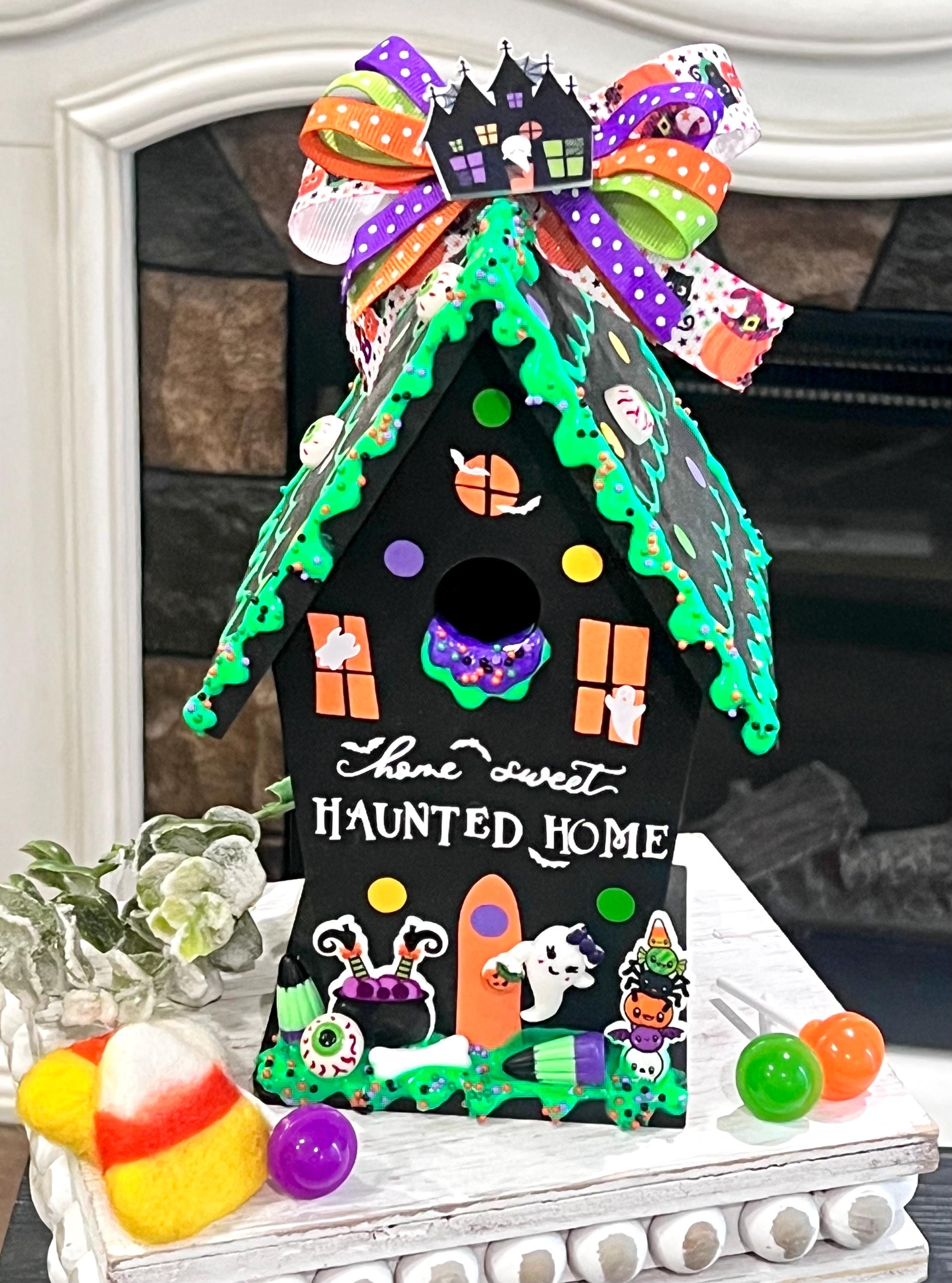 BRAND NEW! Halloween Birdhouse / Haunted House Birdhouse / Halloween Decor / Halloween Tiered Tray Decor / Haunted House Decor / Ghosts