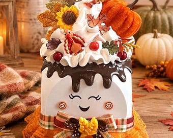 New! Fall Mega XL Marshmallow/ Fall Tiered Tray / Thanksgiving Marshmallow / Thanksgiving Tiered Tray Decor / Autumn Decor / Fall Fake Bake
