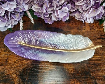 Feather Trinket Dish Etsy