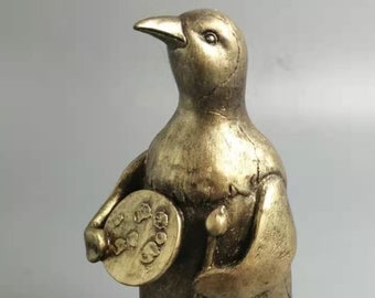 Available in 3 Colors: Bronze, Black, /& White 7.5 Painting Penguin Build Your Own Penguin Family Collection Sculpture