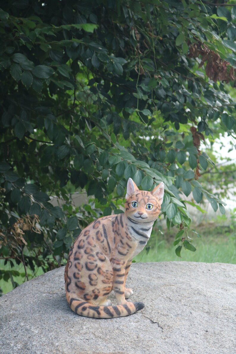 16 Handcrafted Bengal Cat Sculpture Statue Figurine For Etsy