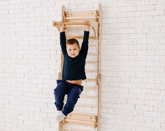 Swedish Wall Ladder, Toddler gym, Toddler climber, Indoor gym for kids, Сlimbing wall for kids, Toddler climbing gym, Montessori play gym
