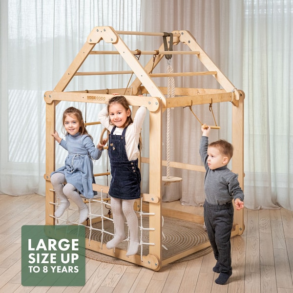 Christmas gifts for kids furniture, Climbing Playhouse, Toddler Montessori Playground, Toddler gifts, Spielhaus, Indoor Kinderspielhaus