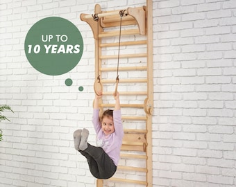 Swedish Climbing wall for kids, Toddler climbing gym, Montessori play gym,  Montessori climber, Toddler gym, Toddler climber, Indoor gym