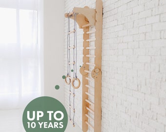 Swedish ladder, Indoor play gym, Сlimbing wall for kids, Toddler climbing gym, Montessori play gym, Montessori climber, Toddler climber wall