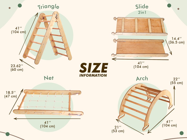 Regalos para niños, escalador Montessori set 5in1 con arco de escalada, escalador Triangle, Kletterbogen mit kissen, Klettergerüst interior imagen 10