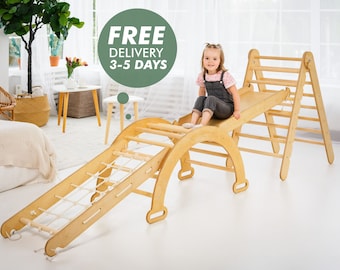 Juguetes para niños, Regalos para bebés para muebles para niños, Juego de escalador triangular Montessori, Klettergerüst interior, Triángulo de escalada, Juguetes para bebés y niños pequeños