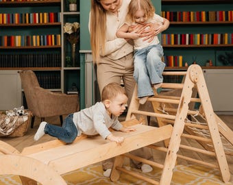 Montessori Climbing Triangle Set 4in1: Indoor Playground for Kids