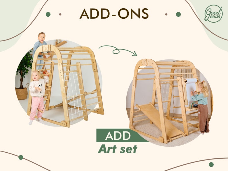 Toddler gift, Indoor Playground for kids, Montessori climbing set, Outdoor play, Outdoor toy, Indoor swing, Toddler climbing gym, Jungle gym image 4