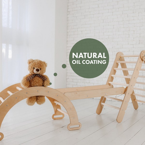 Ensemble grimpeur Montessori, Jouets d'escalade pour tout-petits de 1 à 7 ans, Grimpeur triangulaire, Structure d'escalade d'intérieur pour enfants, Jouets éducatifs