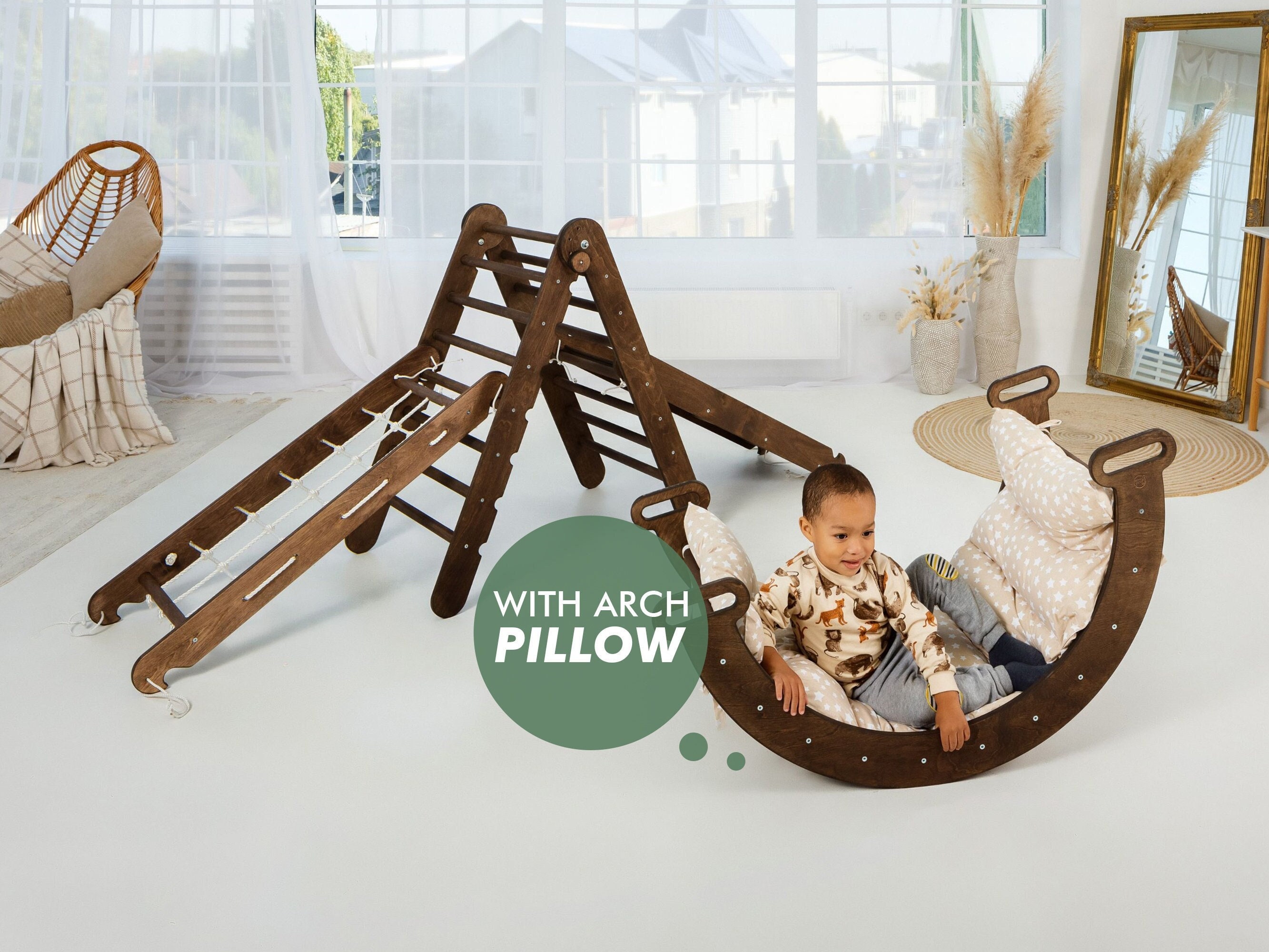 Pikler Montessori Arco De Escalada Para Interiores A Partir De