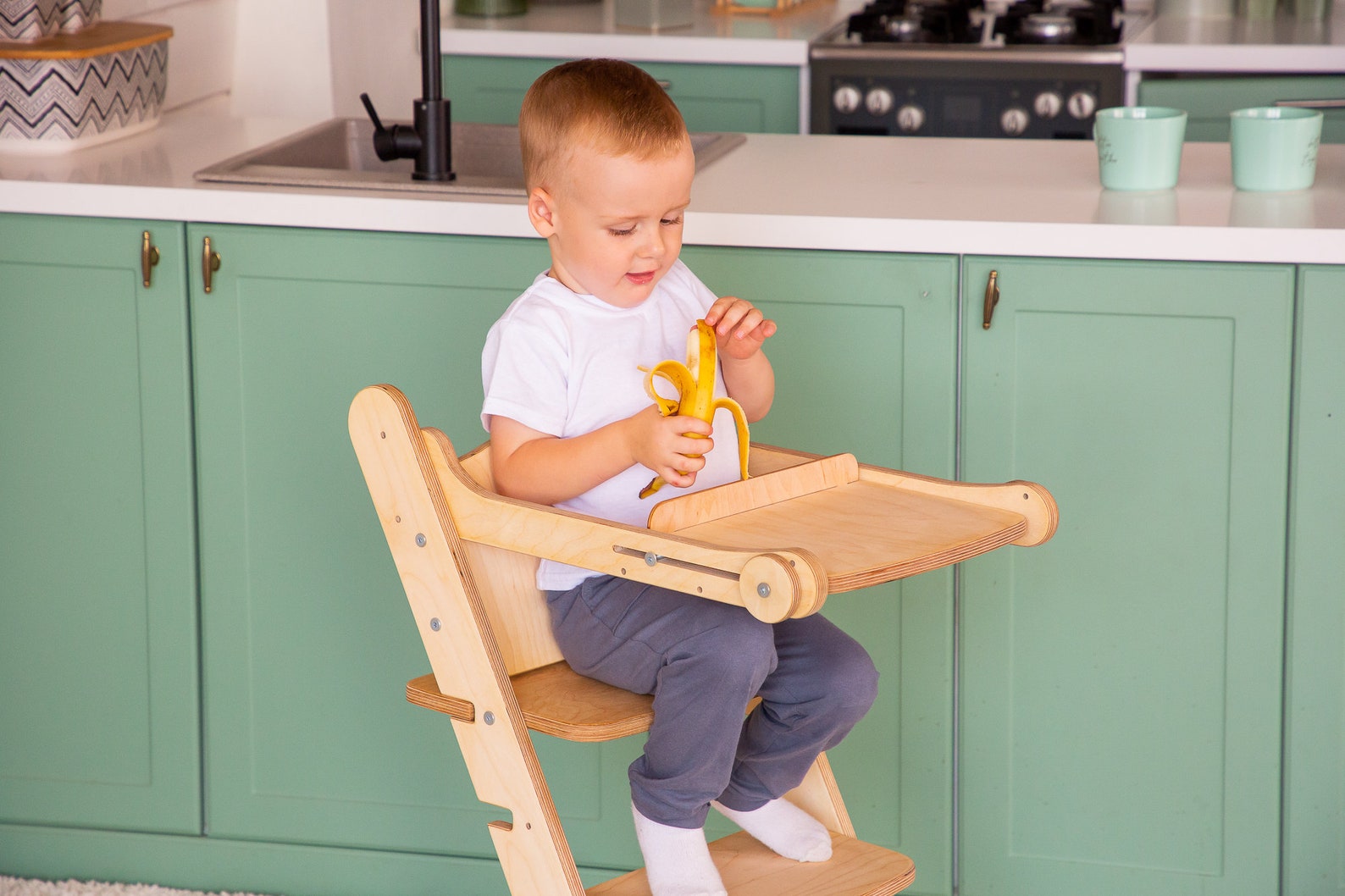 Montessori Tower Toddler Gift Montessori Baby Kitchen Chair - Etsy