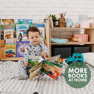 Montessori bookshelf, Montessori shelf, Nursery bookshelf, Kids bookshelf, Montessori handmade furniture, Toy storage, Toddler bookcase