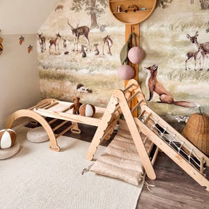 Montessori toddler gym, Climbing triangle, Climbing arch rocker, Montessori climber, Kids birthday, Toddler gift, Gift for kids, Play gym