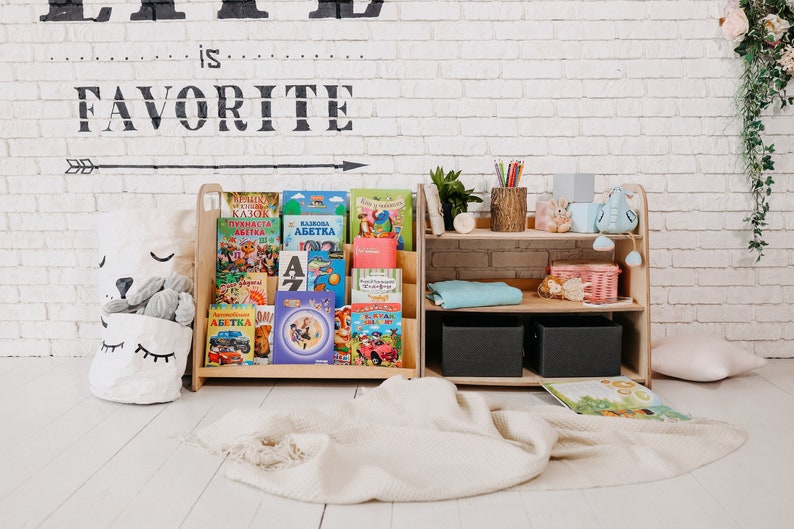 Montessori Bookshelf Montessori Shelf Nursery Bookshelf Etsy