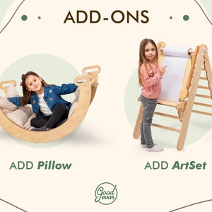 Regalos para niños, escalador Montessori set 5in1 con arco de escalada, escalador Triangle, Kletterbogen mit kissen, Klettergerüst interior imagen 9