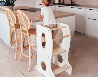 Montessori Learning Stool: Space-Saving Montessori Tower