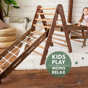 Montessori toddler gym, Climbing triangle, Climbing arch rocker, Montessori climber, Kids birthday, Toddler gift, Gift for kids, Play gym