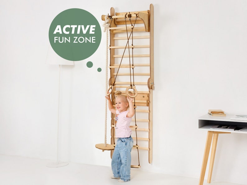 Gift for kids, Swedish Ladder, Play gym, Climbing wall, Toddler climbing gym, Montessori play gym, Montessori climber, Toddler Playground image 7