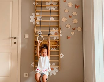 Kids Climbing Wall: Swedish Ladder, Montessori Gym, Indoor Playground