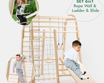Activiteit Binnen Speeltuin Jungle Klimschool Peutercadeau, montessorischommel, houten speelgom, klimspeelgoed voor buiten