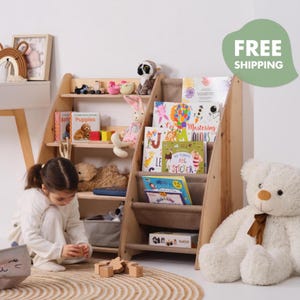 Montessori bookshelf, Child gift, Montessori shelf, Nursery bookshelf, Kids bookshelf, Montessori furniture, Toddler Montessori bookcase