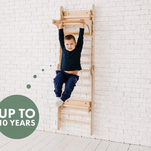 Gift for kids, Swedish Ladder, Play gym, Climbing wall, Toddler climbing gym, Montessori play gym, Montessori climber, Toddler Playground image 4
