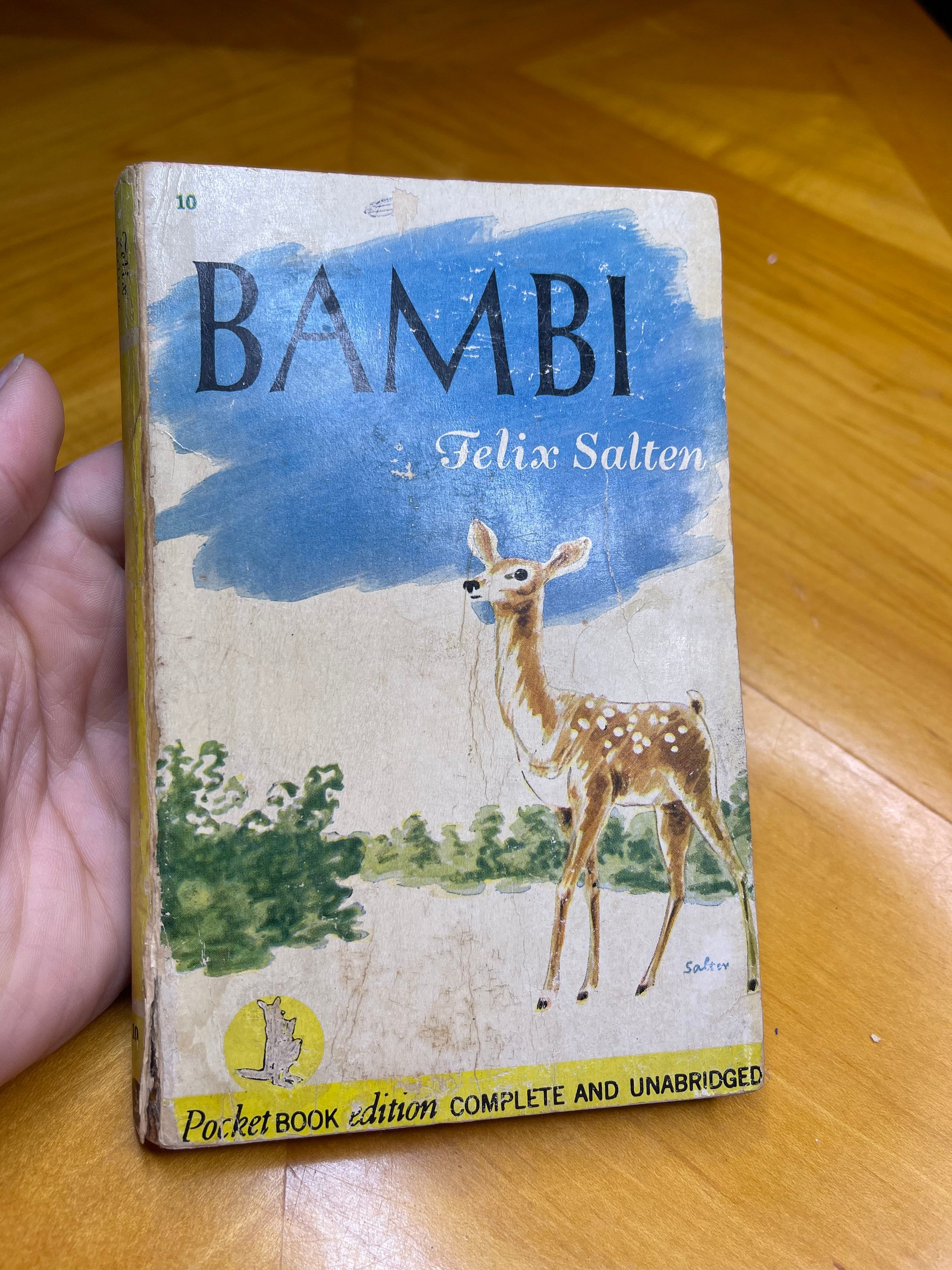 Bambi by Felix Salten 1952 9th Publishing Childrens Book