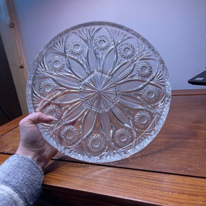 1960s Lead Crystal- 11-5/8&quot; Divided Serving Tray with Six Sections